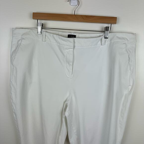 J Crew Womens Kallie Straight Leg Pant in White Sz 22 Office Neutral Minimalist - Picture 3 of 16